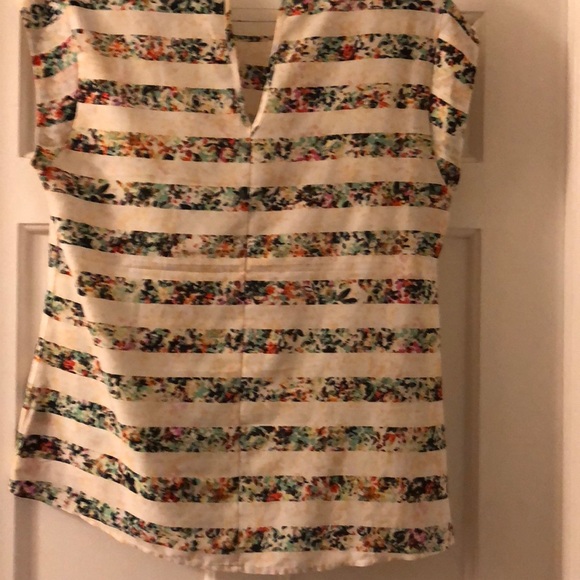 DONATED TO CHARITY THE LIMITED floral striped blouse NWOT - Picture 6 of 6